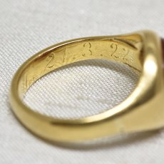画像7:  ゴールド・コーネリアンインタリオリング　（18ct） (7)