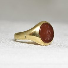 画像6:  ゴールド・コーネリアンインタリオリング　（18ct） (6)