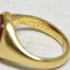 画像8:  ゴールド・コーネリアンインタリオリング　（18ct） (8)
