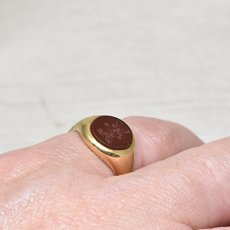 画像10:  ゴールド・コーネリアンインタリオリング　（18ct） (10)