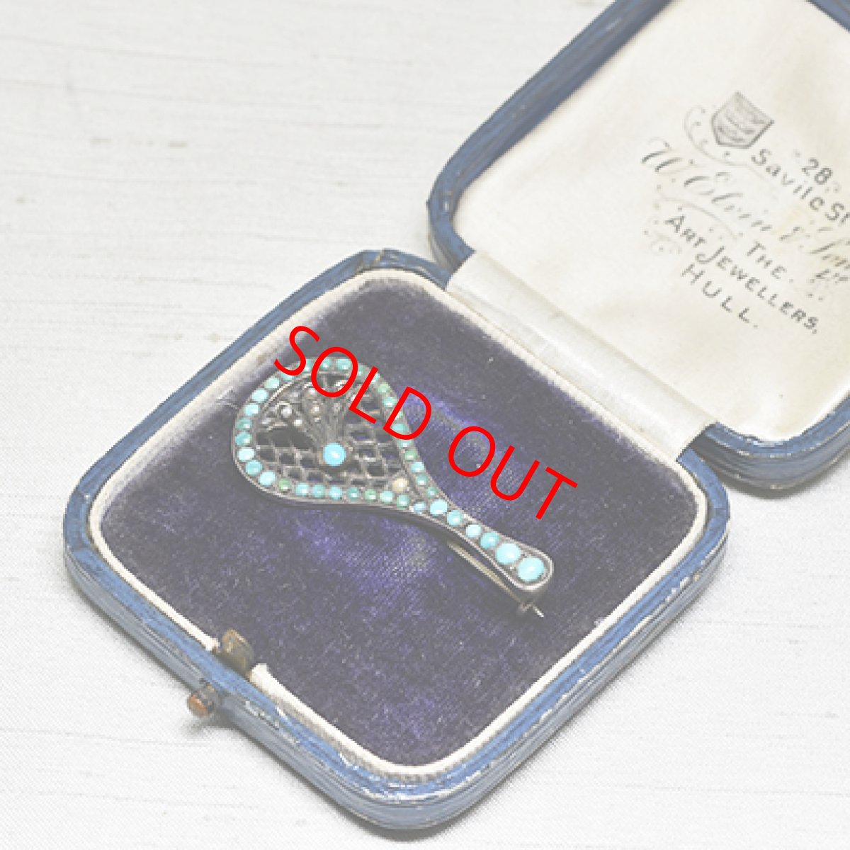 画像5:  Sold sv.ターコイズ・パールブローチ (5)