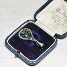 画像5:  Sold sv.ターコイズ・パールブローチ (5)