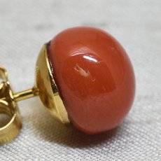 画像5: ゴールド・コーラルイヤリング 18金 (5)