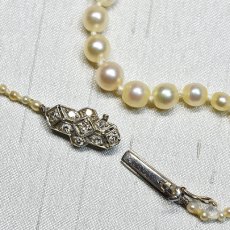 画像5: ゴールド・ダイヤモンド・パールネックレス 14金 (5)