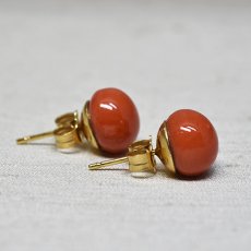 画像4: ゴールド・コーラルイヤリング 18金 (4)