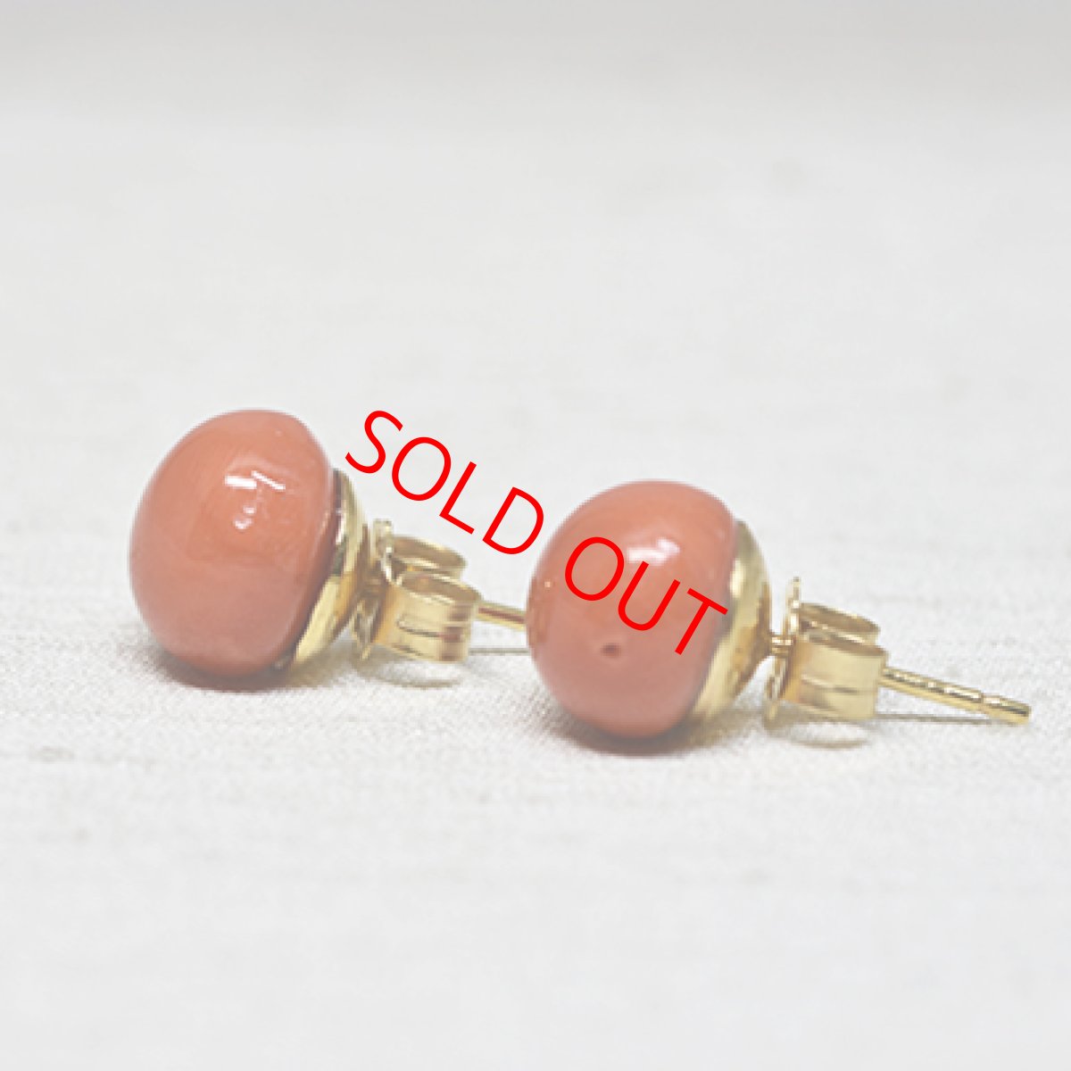 画像2: Sold ゴールド・コーラルイヤリング 18金 (2)