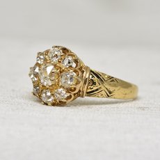 画像2: ゴールド・エナメルダイヤモンドリング18金 (2)