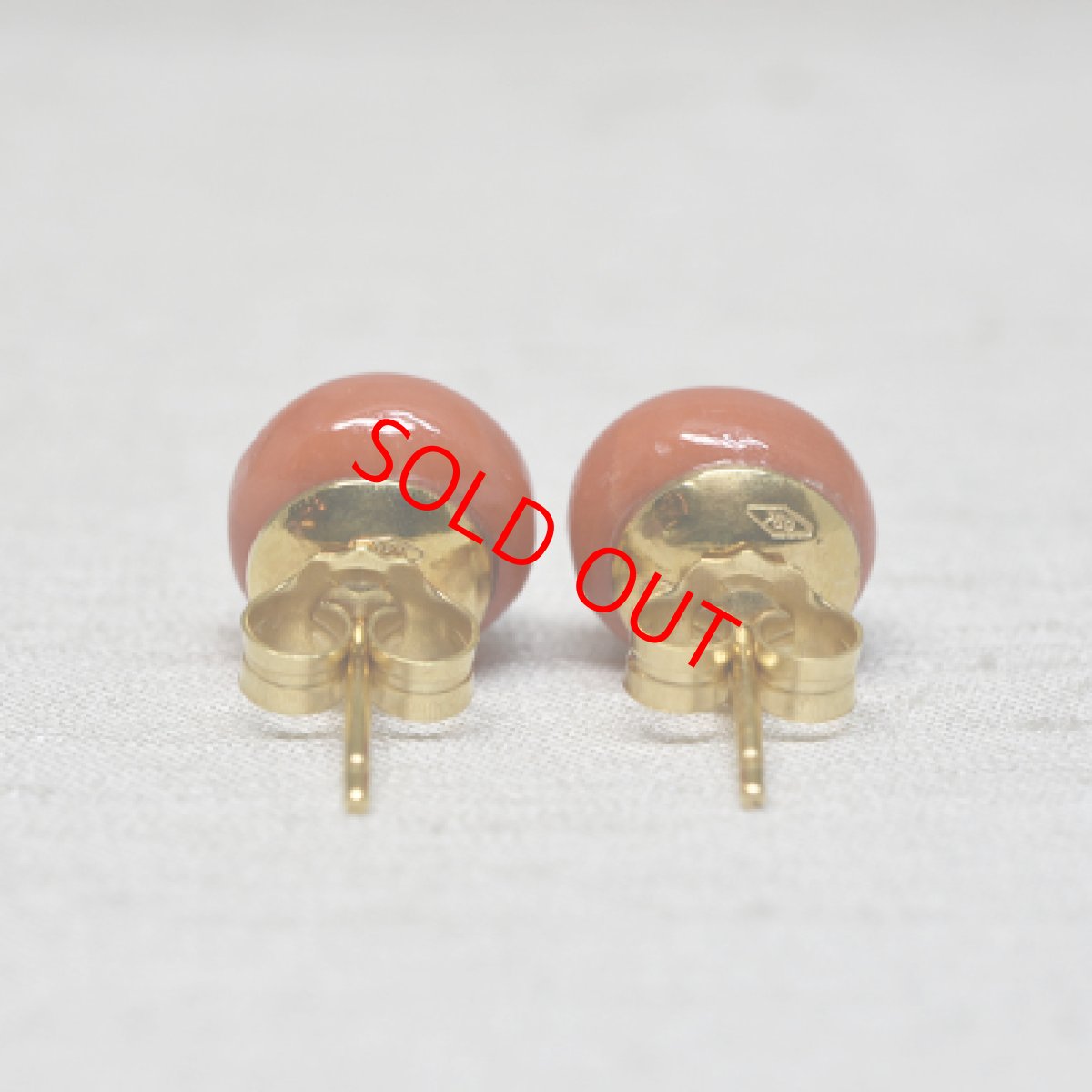 画像3: Sold ゴールド・コーラルイヤリング 18金 (3)