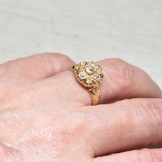 画像8: ゴールド・エナメルダイヤモンドリング18金 (8)