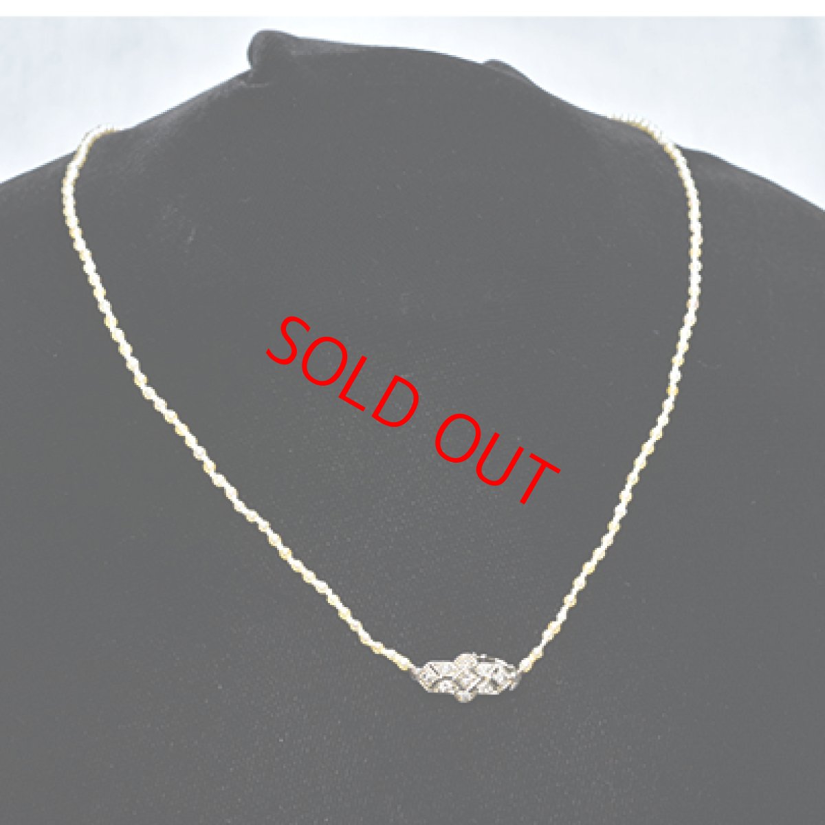 画像7: ゴールド・ダイヤモンド・パールネックレス 14金 (7)