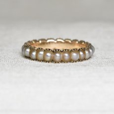 画像3: ゴールド・パール エタニティリング (3)