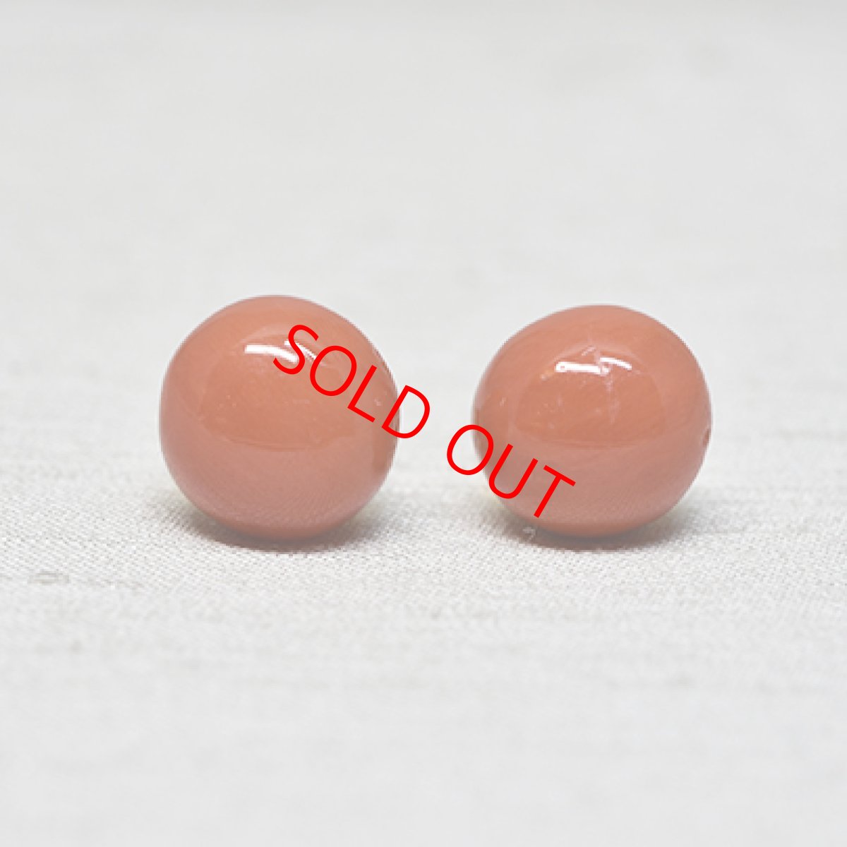 画像1: Sold ゴールド・コーラルイヤリング 18金 (1)