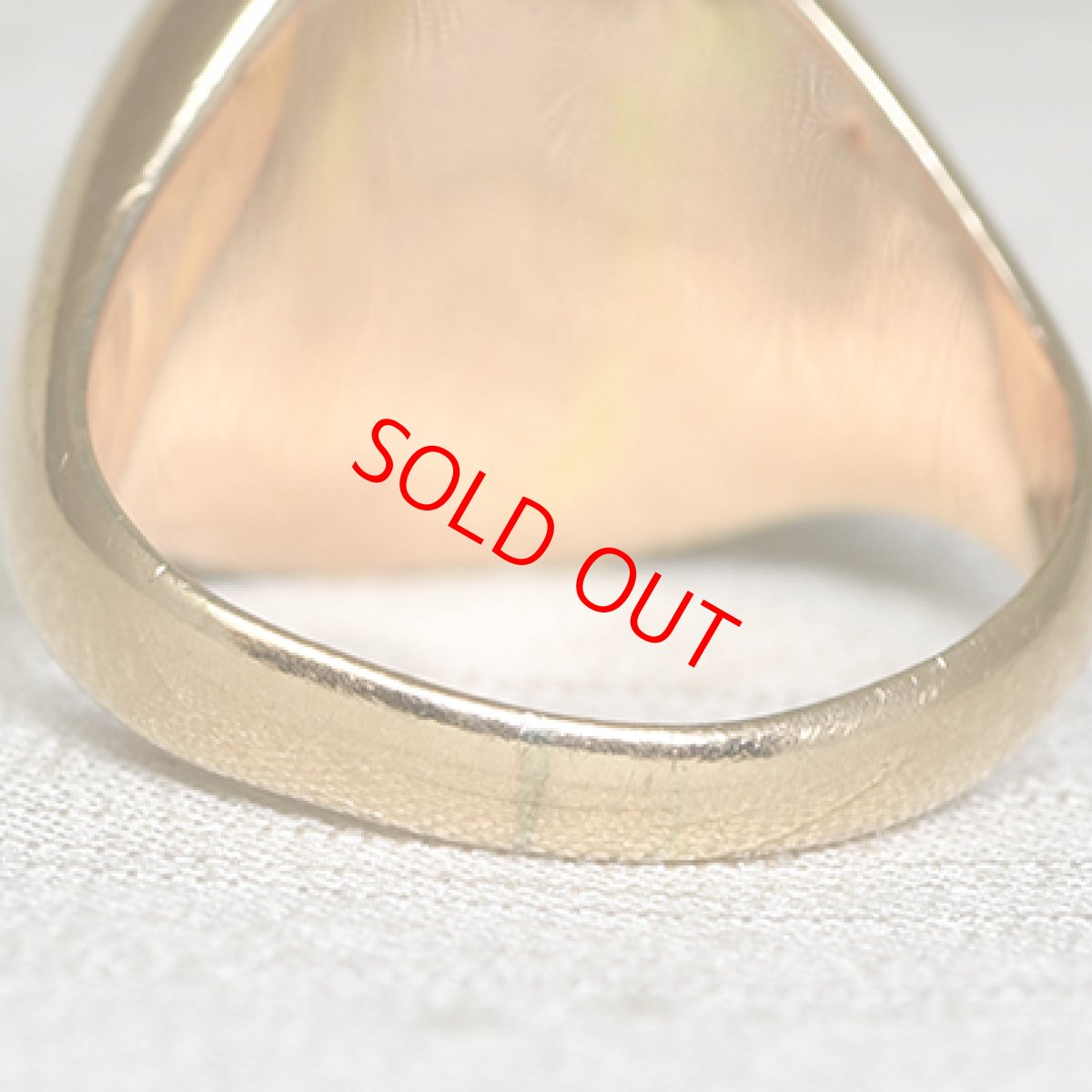 画像6: Sold ゴールド・オニキスインタリオリング (6)