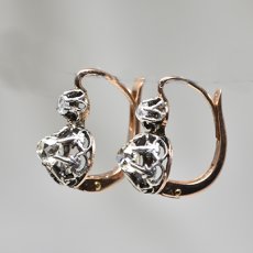 画像2: ゴールド・sv・ダイヤモンドイヤリング　13金 (2)