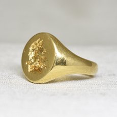 画像2: Sold ゴールドインタリオリング 18金 (2)