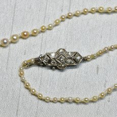 画像4: ゴールド・ダイヤモンド・パールネックレス 14金 (4)