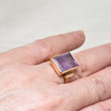 画像9: ゴールド・アメシストインタリオリング　18金 (9)