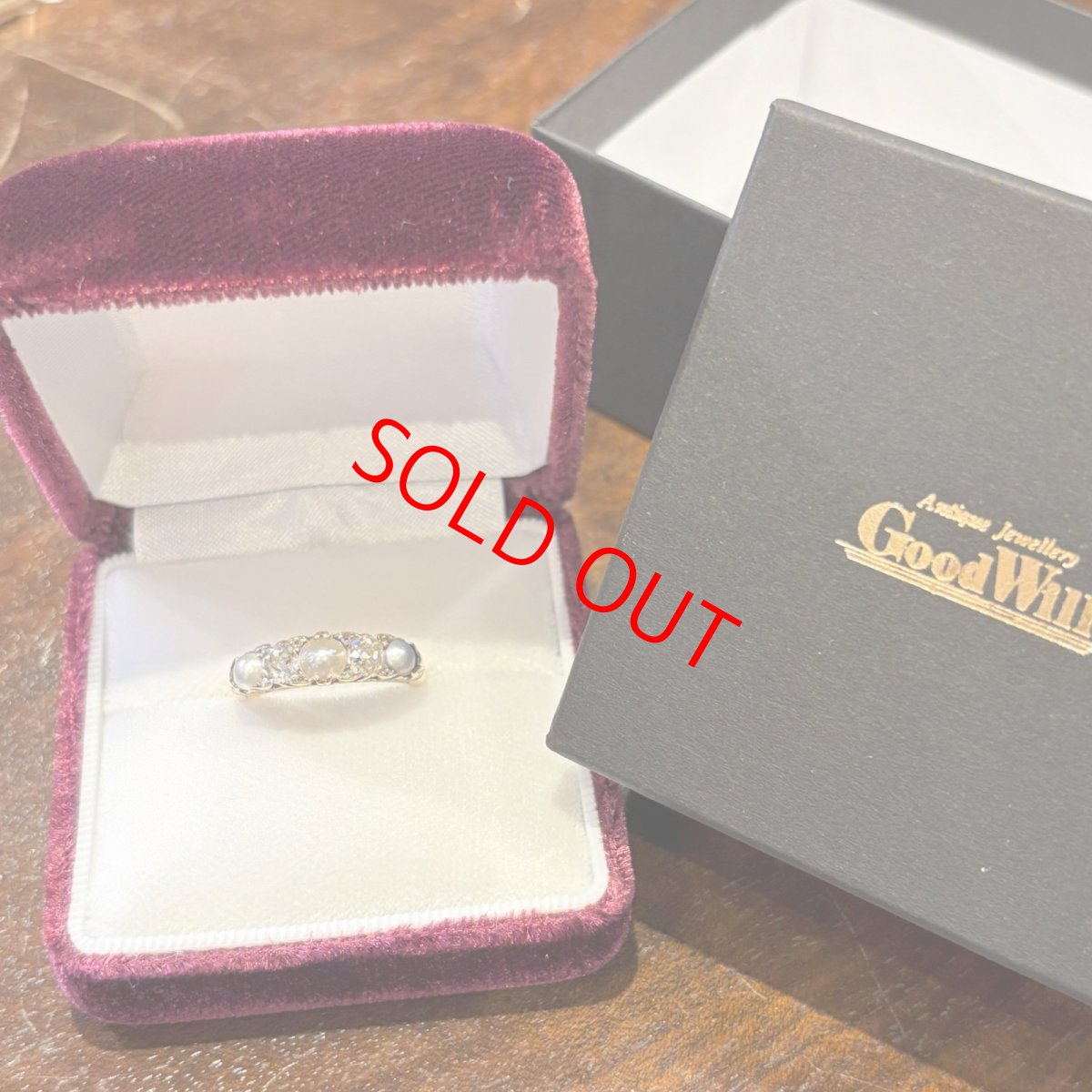 画像5:  For T  Gold. Diamond Pearl Ring (5)