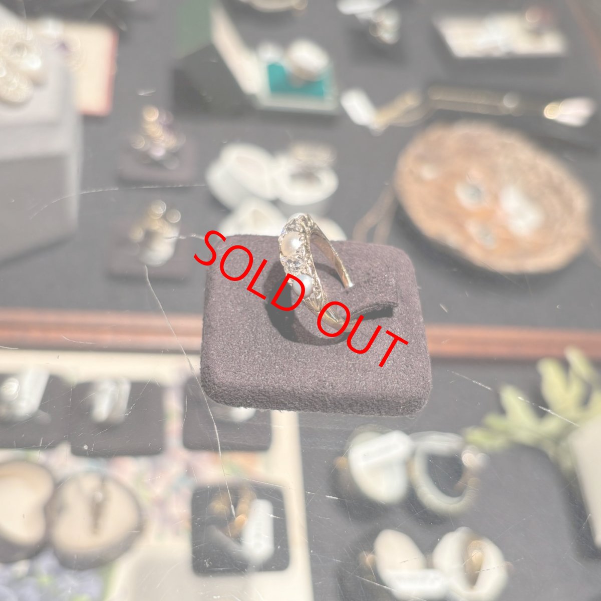 画像3:  For T  Gold. Diamond Pearl Ring (3)