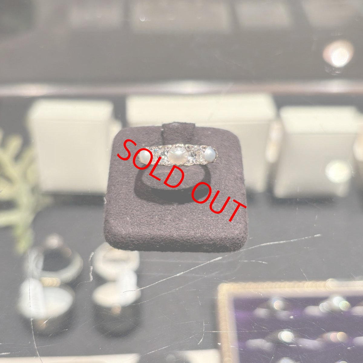 画像2:  For T  Gold. Diamond Pearl Ring (2)