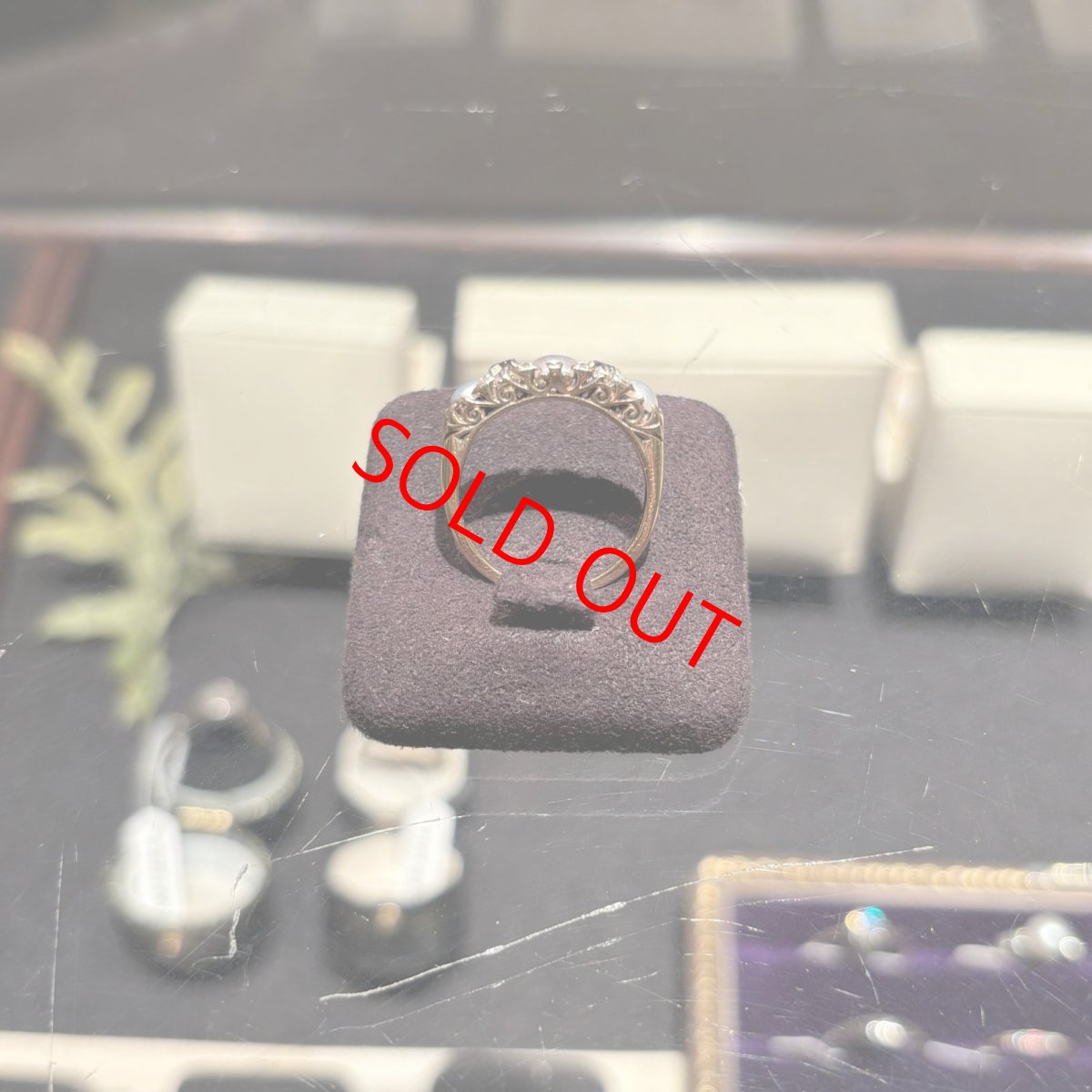 画像4:  For T  Gold. Diamond Pearl Ring (4)