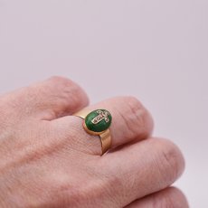 画像9: ゴールド・エナメル・ダイヤモンドリング　18金 (9)