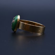 画像4: ゴールド・エナメル・ダイヤモンドリング　18金 (4)