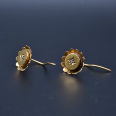 画像2: ゴールド,ダイヤモンドイヤリング　15金 (2)