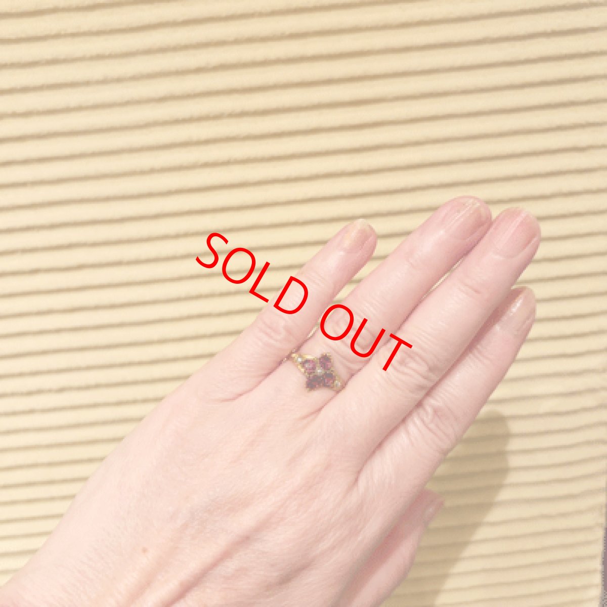 画像8: Sold I様専用 15ct.ガーネットパールリング (8)